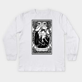 Gomez and Morticia Addams Tarot Card (The Lovers) Kids Long Sleeve T-Shirt